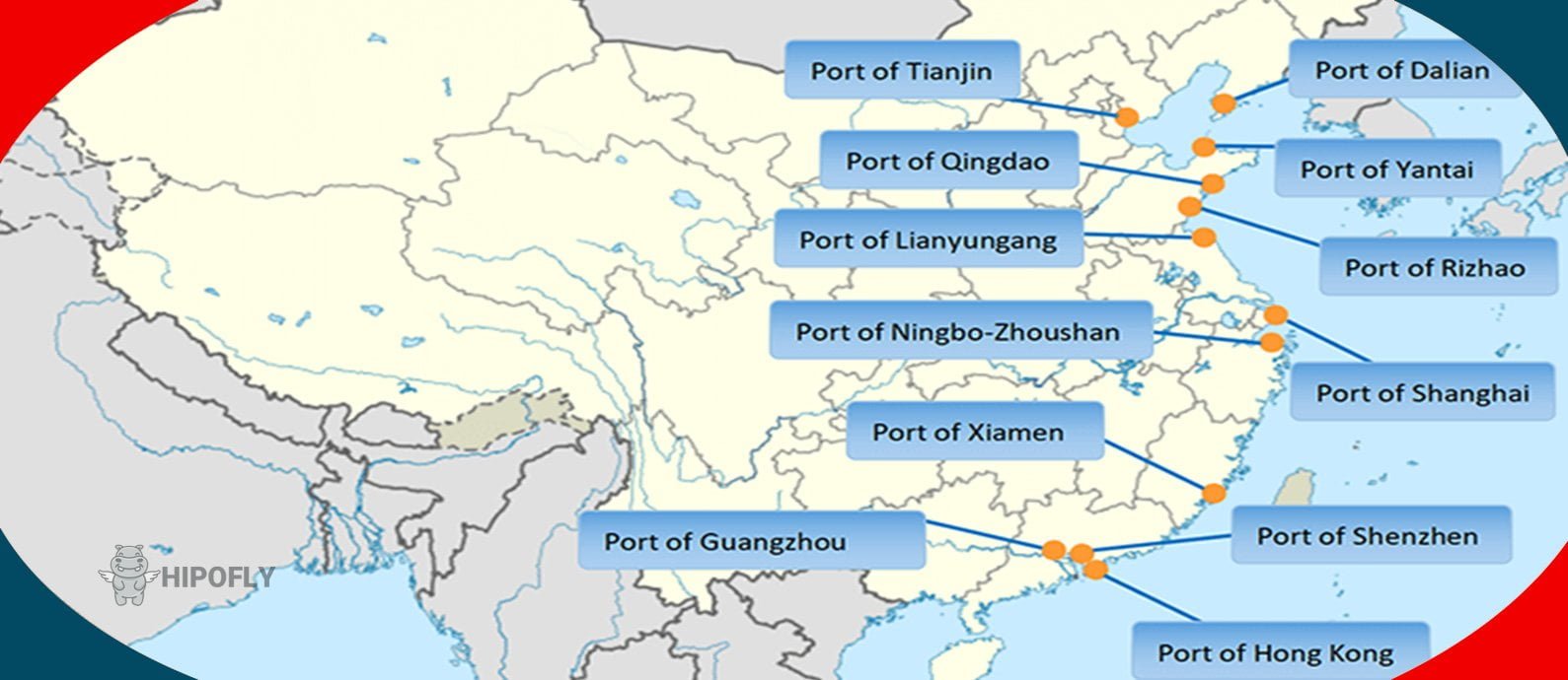 Sea ports in China